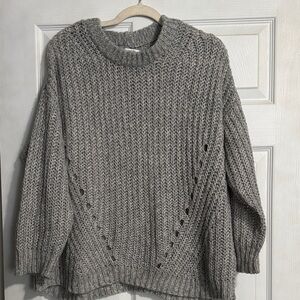 American Eagle Outfitters Gray Knit Sweater